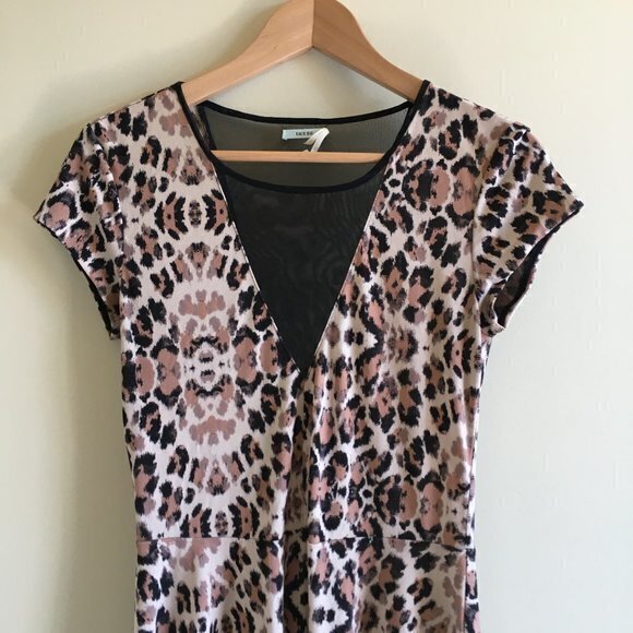 UO Kimchi Blue Animal‎ Print MESH Skater DRESS - Picture 6 of 11